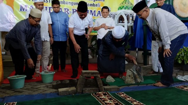 Peletakan Batu Pertama Masjid Ar-Rahman di Pabuaran, Sachrudin: Ini Semangat Kebersamaan