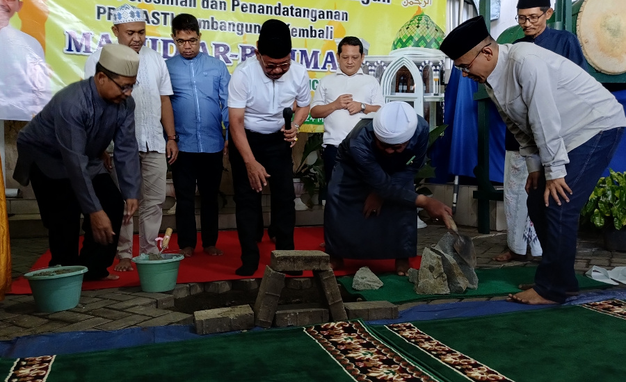Peletakan Batu Pertama Masjid Ar-Rahman di Pabuaran, Sachrudin: Ini Semangat Kebersamaan