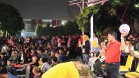 Nobar Timnas Bersama Ribuan Warga dan Benteng Mania, Sachrudin Bagi-Bagi Bola dan Doorprize
