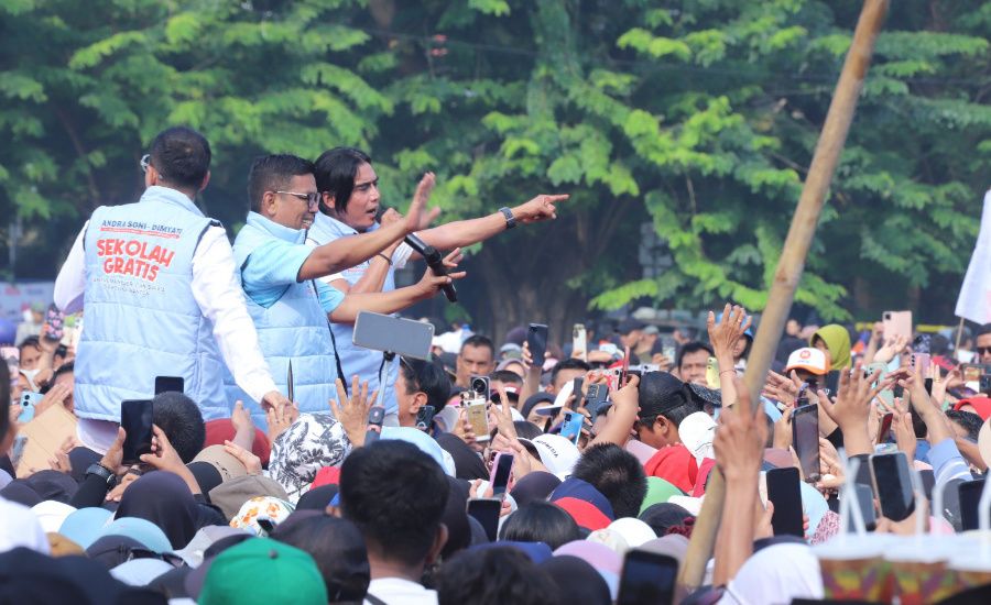 Dukung Andra Soni- Dimyati, Ribuan Rakyat Tumpah Ruah di Kota Tangerang