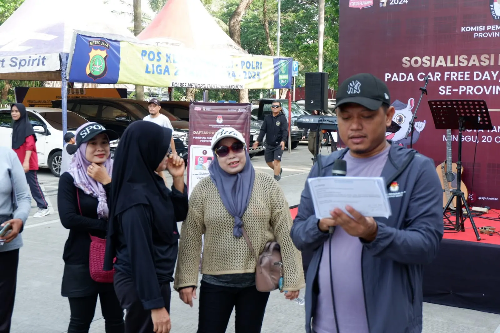 Sosialisasi Pilkada Banten KPU Sasar Keramaian di Stadion Benteng Kota Tangerang KPU Banten