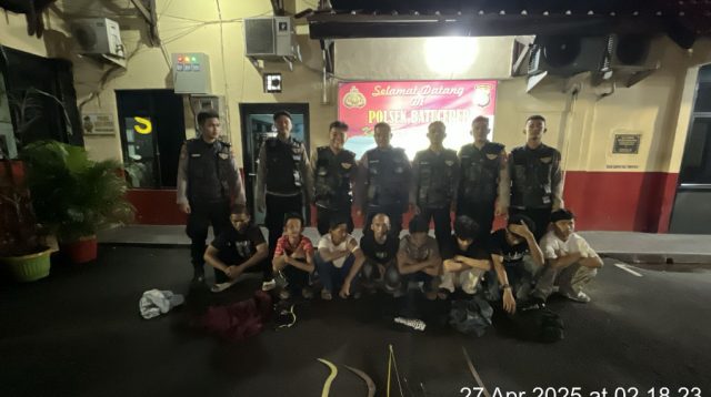 Patroli Perintis Presisi Polres Metro Tangerang Tangkap 8 Remaja Hendak Tawuran