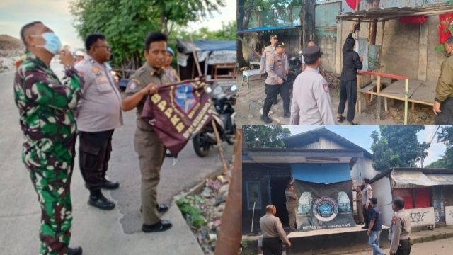 Tegas! Puluhan Bendera Ormas di Tangerang Ditertibkan