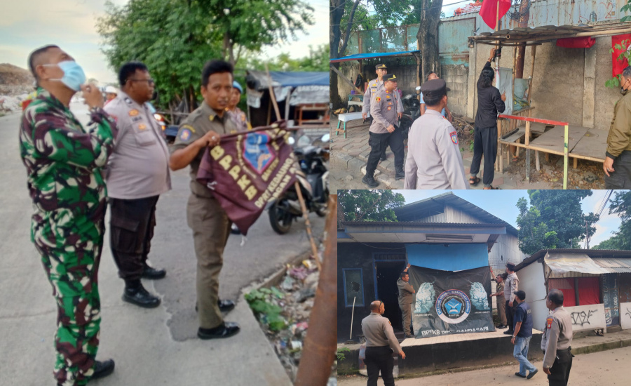 Tegas! Puluhan Bendera Ormas di Tangerang Ditertibkan