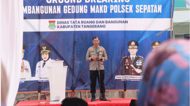 Ground Breaking Gedung Baru Polsek Sepatan, Kapolres Metro Tangerang: Polri Untuk Masyarakat itu Nyata