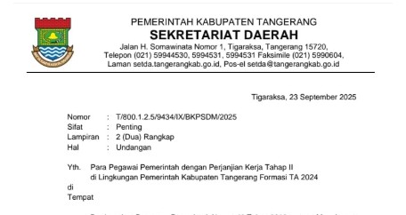 Bupati Tangerang Lantik 117 Calon PPPK