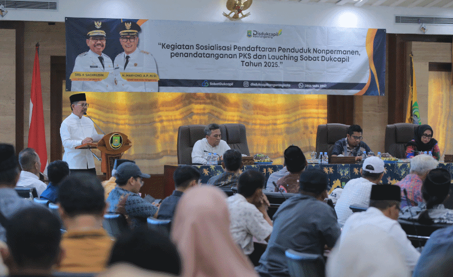 Disdukcapil Kota Tangerang Luncurkan Sobat Dukcapil Versi 2 & Sosialisasi Pendaftaran Penduduk Non Permanen