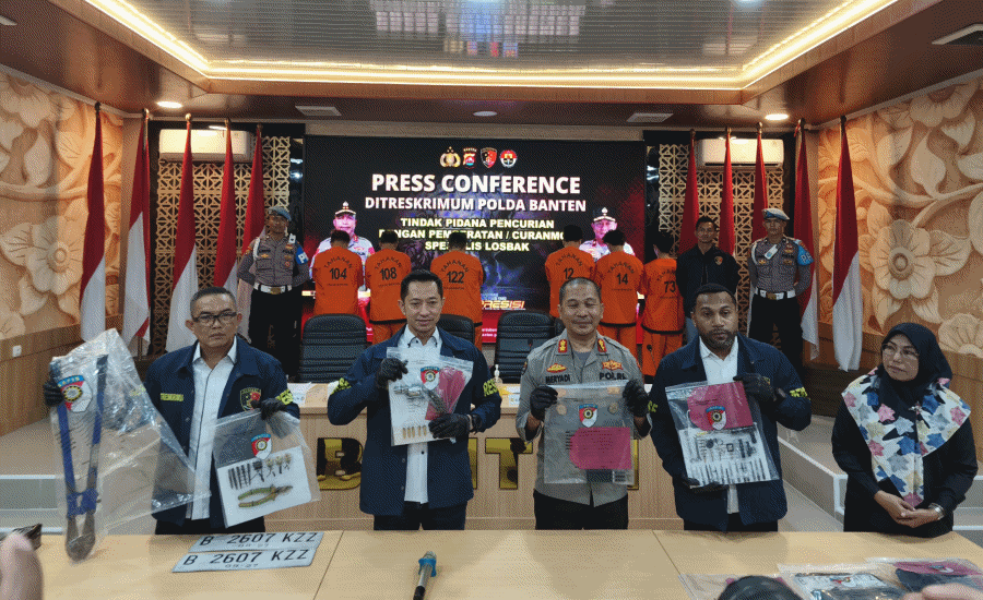 Polda Banten Ringkus Dua Kelompok Curanmor Losbak, Enam Pelaku Ditangkap
