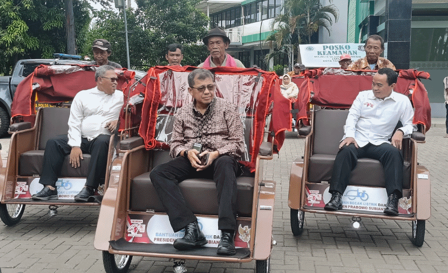 Presiden Prabowo Salurkan Ratusan Becak Listrik di Kota Tangerang