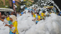 Seribu Peserta Meriahkan Tangsel Color Bubble Run
