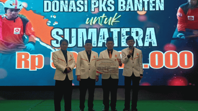 Rp500 Juta Donasi, PKS Banten Salurkan ke Posko Bencana Sumatera dan Aceh