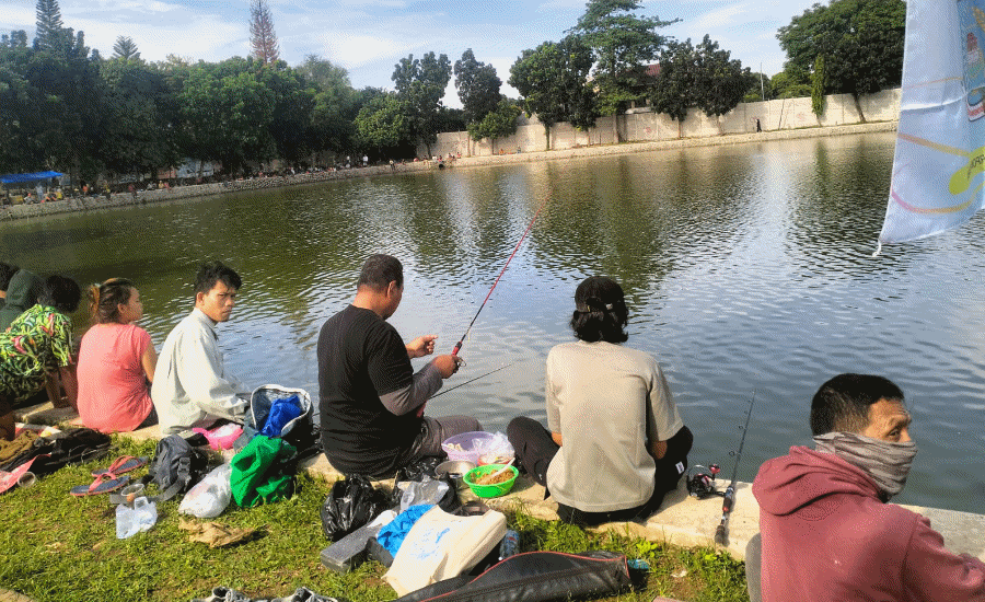 Semarak HUT ke-17 Tangsel, Kecamatan Serpong Utara Ajak Warga Mancing Gratis dan Senam Bersama