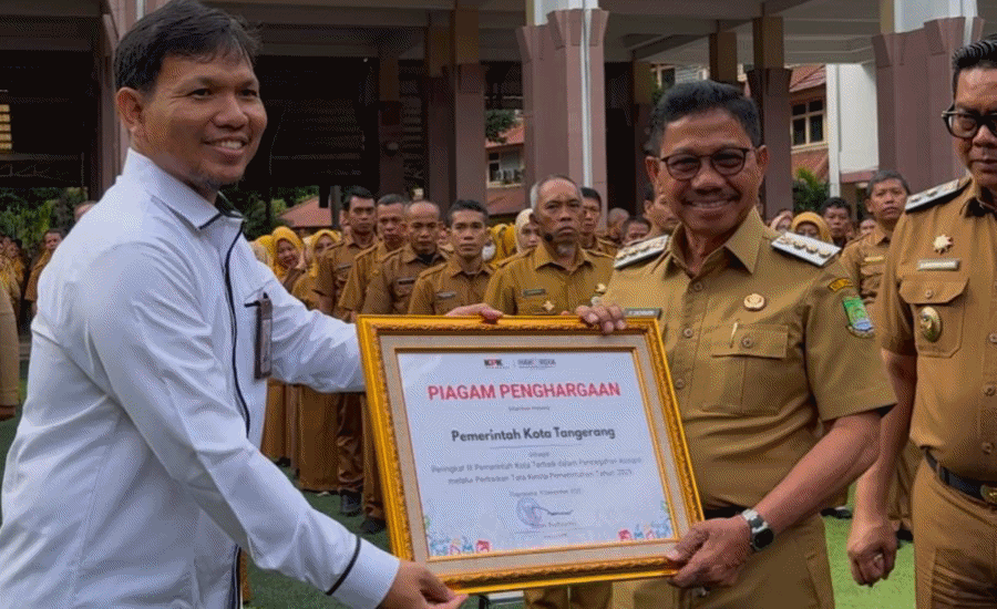 Pemkot Tangerang Raih Penghargaan KPK, Peringkat III Pencegahan Korupsi 2025