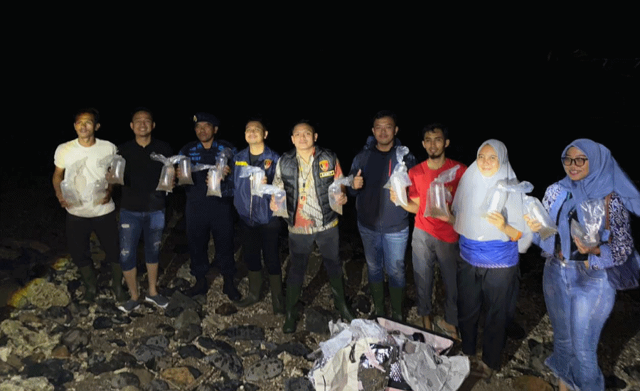 Usai Disita, Polres Metro Tangerang Kota Lepasliarkan 30 Ribu Benih Lobster