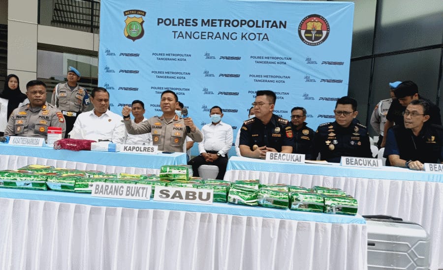 Polres Metro Tangerang Kota Ungkap Sabu 25 Kilogram Jaringan Internasional,