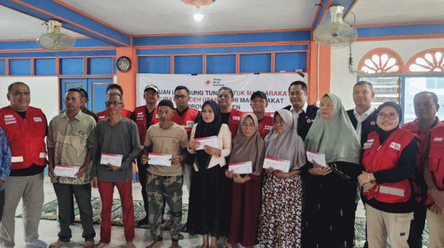 PMI Provinsi Banten Beri Bantuan Uang Tunai Ke 169 Warga Terdampak Bencana di Aceh