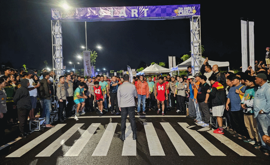 Cegah Kenakalan Remaja saat Ramadan, Polres Tangsel Gelar Fun Night Run 100 Meter