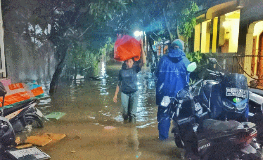 Jelang Sahur, 11 Kecamatan di Kota Tangerang Dikepung Banjir