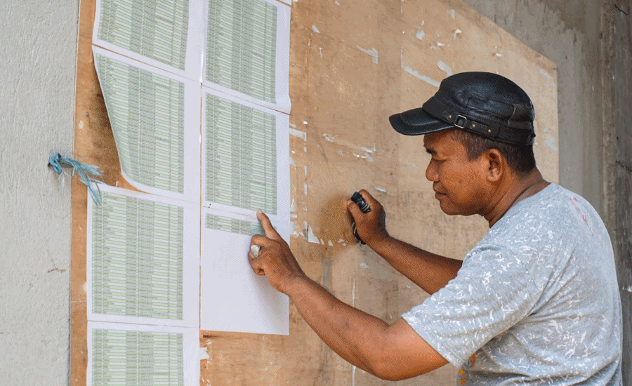 Kades Kosambi Tempel Data Penerima Bansos di Mading, Nama hingga NIK Dibuka ke Publik