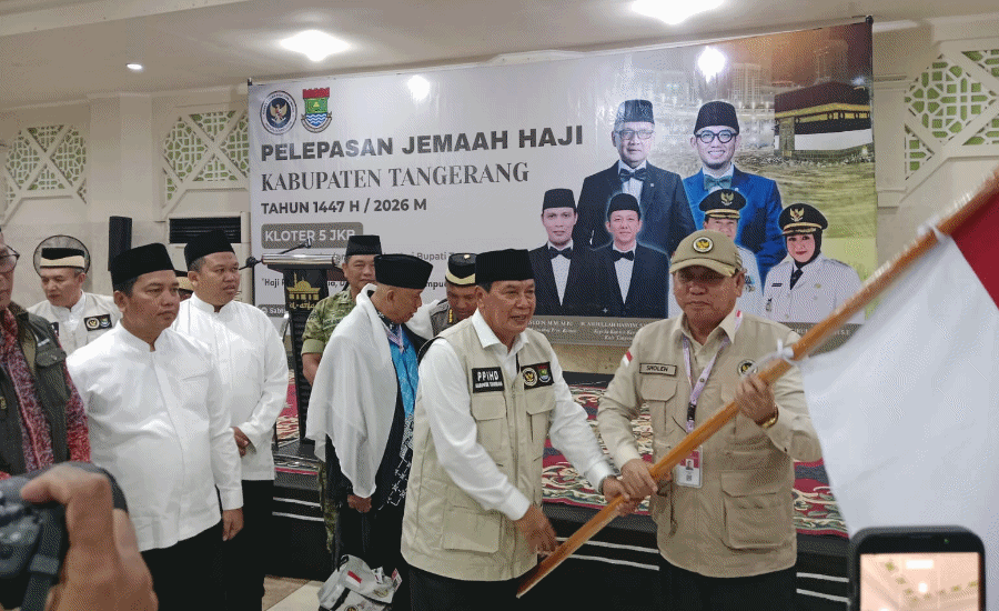 393 Jemaah Haji Kloter Pertama Kabupaten Tangerang Dilepas, Jamaah Dapat Uang Saku Rp750 Ribu