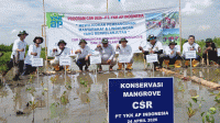 Masuki Tahun ke-11, PT YKK AP Indonesia Tanam 5.000 Mangrove di Pesisir Tangerang