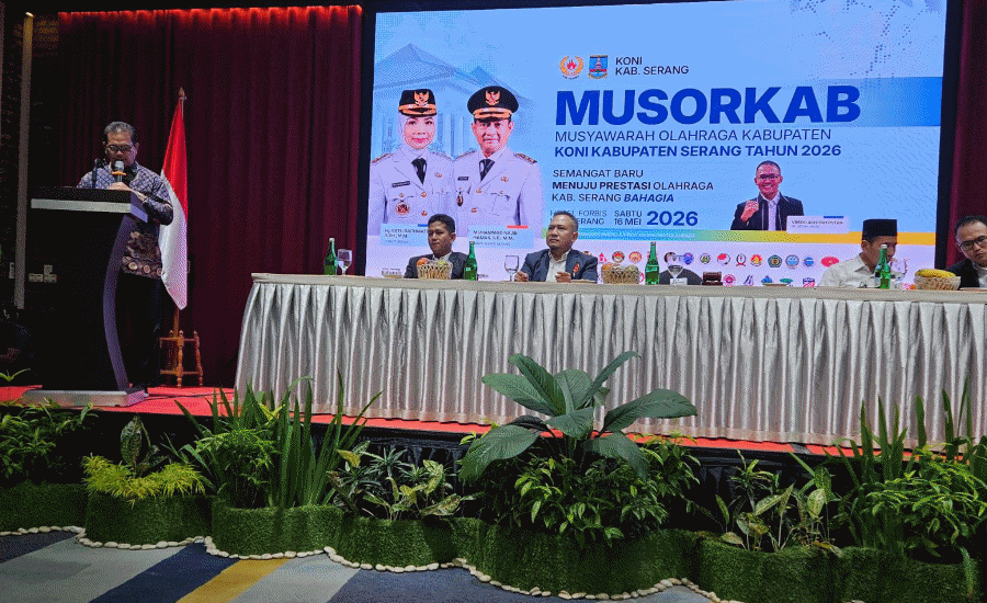 Musorkab KONI Kabupaten Serang Digelar, Pemkab Tekankan Pembinaan Atlet Berjenjang