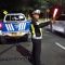 Anggota Satlantas Polres Tang melakukan penyisiran ranjau paku di sejumlah ruas jalan rawan.