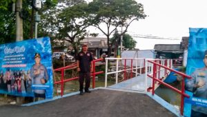 Camat Pasar Kemis H. Nurhanudin apresiasi Polda Banten atas pembangunan Jembatan Merah Putih Presisi di Kampung Ilat untuk dongkrak ekonomi warga. Foto: Warga for bantenekspres.co.id