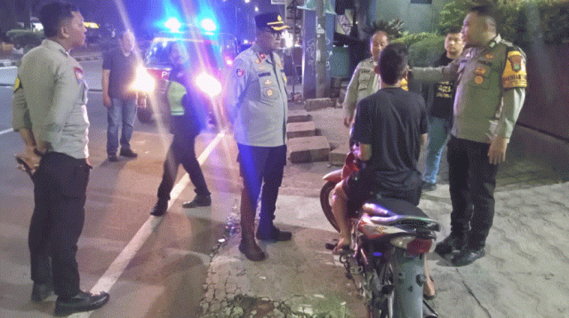 Polsek Serpong dan Curug Gelar Patroli Blue Light, Empat Motor Diamankan