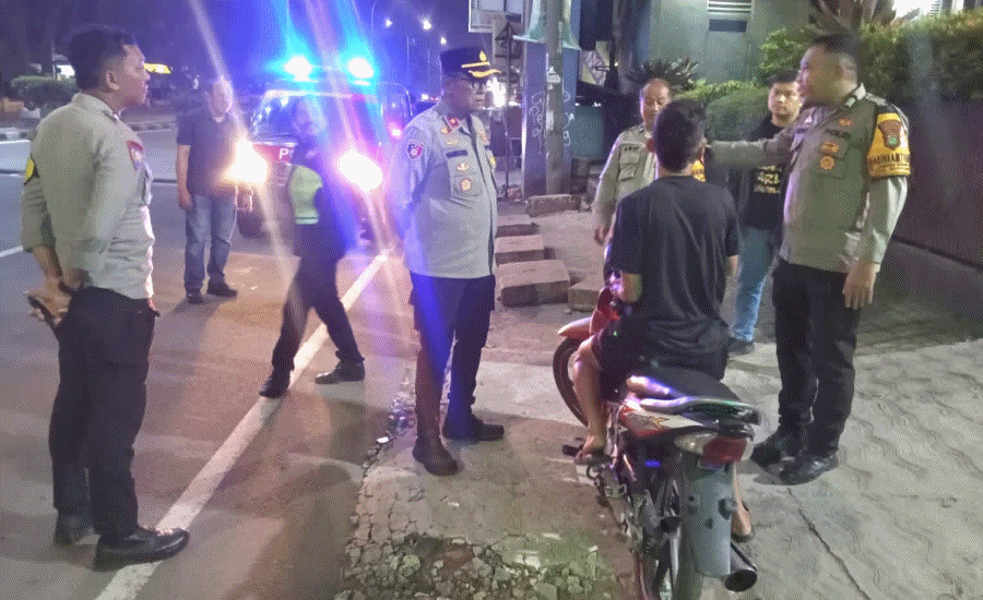 Polsek Serpong dan Curug Gelar Patroli Blue Light, Empat Motor Diamankan