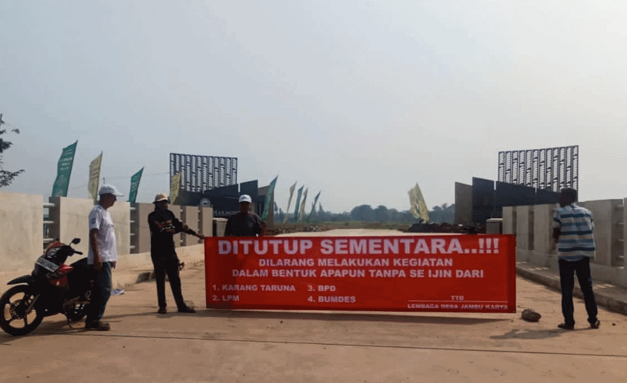 Diduga Langgar Amdal dan Lahan KP2B, Proyek Perumahan Mutiara Puri Harmoni Rajeg 2 Ditutup Warga