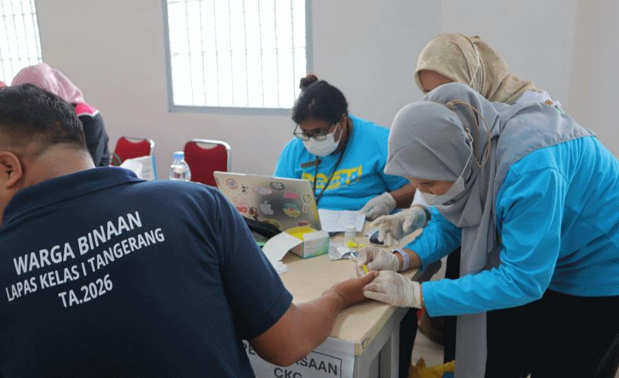 600 Warga Binaan Lapas Tangerang Jalani Cek Kesehatan Gratis dan Skrining TB