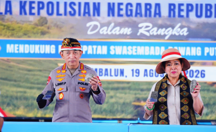 Tekan Impor Bawang Putih, Polri Ukir Rekor MURI Tanam Serentak di 279,53 Hektare