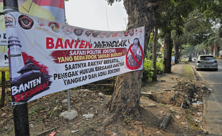 Spanduk Penolakan Kunjungan Jokowi Bermunculan di Kabupaten Tangerang