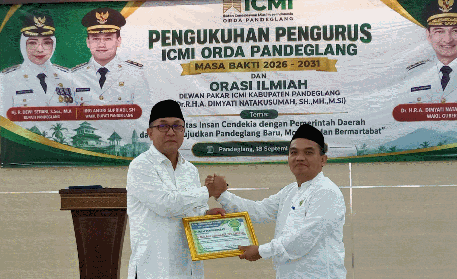 Pengurus ICMI Pandeglang Dilantik, Diminta Bantu Pemerintah Bangun Daerah