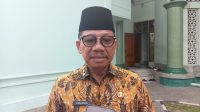 Wali Kota Tangerang Sachrudin saat diwawancarai di Masjid Al-A'zhom, Kamis (3/9). Dhuyuf/Banten Ekspres