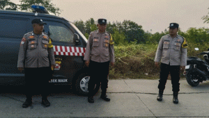 Cegah Tawuran dan 3C, Polsek Mauk Intensifkan Patroli Sore di Jalan Raya Sukadiri