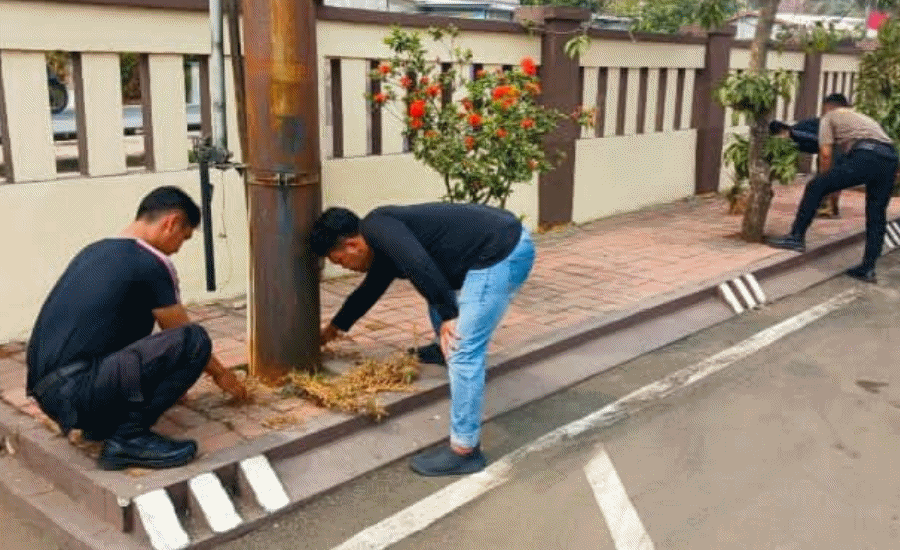 Polsek Mauk Kerja Bakti Bersihkan Mako, Tingkatkan Kenyamanan Layanan Publik